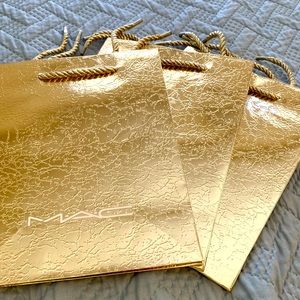 Mac cosmetics Holiday Gold gift bags